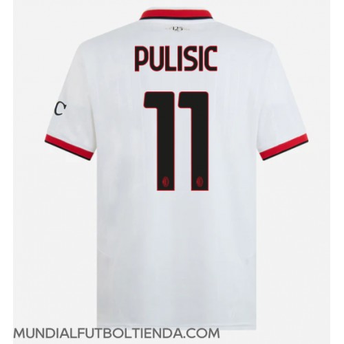 Camiseta AC Milan Christian Pulisic #11 Segunda Equipación Replica 2024-25 mangas cortas